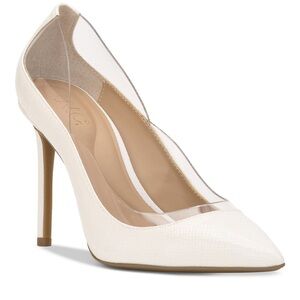 INC International Concepts White Pointed-Toe Stiletto Heels